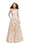 La Femme - 25925 Lace Sweetheart Tulle Ballgown In White and Neutral
