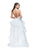 La Femme - 25928 Beaded Lace Sweetheart Ruffle Tulle Gown In White