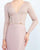 Ieena Duggal - 25935I Bedazzled Plunging V-neck Trumpet Dress In Pink