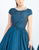 Ieena Duggal - 25938I Jeweled Neckline Teal Ballgown with Sweep Train in Green