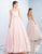 Ieena Duggal - 25943I Strapless Straight Neckline A-Line Gown In Pink