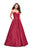 La Femme - 25953 Strapless Sweetheart Mikado Ballgown In Red