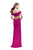 La Femme - 25955 Off Shoulder Sweetheart Sheath Dress In Pink