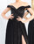 Ieena Duggal - 25959I Polka Dot Off-Shoulder A-Line Evening Gown in Black