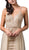 Dancing Queen - 2595 Glitter Mesh Sheath Gown with Tulle Overskirt  In Gold