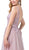 Dancing Queen - 2596 Illusion Plunging Neck Floral Applique Tulle Gown In Pink