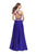 La Femme - 25978 High Halter Neck Two-Piece A-line Gown In Purple