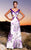 MNM Couture - 6424 Embellished V-neck Floral Dress In Purple
