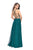 La Femme - 26002 Beaded High Halter Neck Two-Piece Chiffon Gown In Green