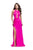 La Femme - 26005 Sleeveless Halter Sheath Dress In Pink