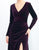 Ieena Duggal - 26007I Long Sleeve Velvet Evening Gown in Purple