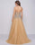 Mac Duggal Prom - 26015M Strapless Crystal Cascaded Tulle Ballgown In Nude
