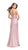 La Femme - 26017 Plunging Sweetheart Draping Satin Sheath Gown in Pink