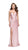 La Femme - 26017 Plunging Sweetheart Draping Satin Sheath Gown in Pink