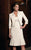 Daymor Couture 1130 Scoop Sheath Cocktail Dress with Long Sleeve Jacket in Neutral