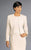 Daymor Couture - Jewel Dress with Ornate Cuffed Jacket 702109 in White