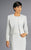 Daymor Couture - Jewel Dress with Ornate Cuffed Jacket 702109 in Gray
