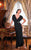 Daymor Couture - Plunging V-neck Sheath Dress 5001 in Black
