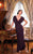 Daymor Couture - Plunging V-neck Sheath Dress 5001 in Purple