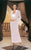Daymor Couture - Beaded Scoop Neck Column Dress 6121 in Pink