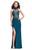 La Femme - 26038 Lace High Halter Sheath Dress in Green