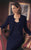 Daymor Couture - Beaded V-Neck Dress with Jacket 8130 in Blue
