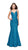 26043 Sleeveless Plunging Lace Bodice Sheath Gown
