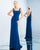 Ieena Duggal - 26055I Sleek Square Neck Trumpet Dress With Train In Green