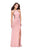 La Femme - 26060 Sleeveless Contoured Illusion Panel Sheath Gown In Pink