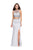 La Femme Gigi - 26063 Beaded Two-Piece Jersey Sheath Gown In Silver