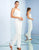 Ieena Duggal - 26066I Embellished Asymmetric Jumpsuit In White
