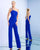 Ieena Duggal - 26066I Embellished Asymmetric Jumpsuit In Blue