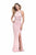 La Femme Gigi - 26069 Sleeveless Beaded Jersey Sheath Gown In Pink
