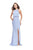 La Femme Gigi - 26069 Sleeveless Beaded Jersey Sheath Gown In Blue