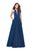 La Femme - 26073 Sparkling Mikado Halter A-line Gown In Green and Multi-Color