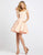 Ieena Duggal - 26077I Cold Shoulder Fit and Flare Cocktail Dress In Pink