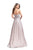La Femme - 26080 Embellished Strapless Mikado A-line Gown In Pink
