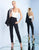 Ieena Duggal - 26086I Beaded Shawl Lapeled Strapless Jumpsuit In Black and White