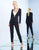 Ieena Duggal - 26086I Beaded Shawl Lapeled Strapless Jumpsuit In Black and White