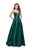 La Femme - 26088 Deep Sweetheart Mikado A-line Gown In Green