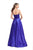 La Femme - 26088 Deep Sweetheart Mikado A-line Gown In Purple