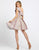 Ieena Duggal - 26097I Ruffled Asymmetrical A-Line Cocktail Dress In Pink
