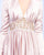 Ieena Duggal - 26103I Long Sleeve V-neck Beaded A-line Dress In Pink