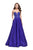 La Femme - 26104 Sparkling Beaded Deep Sweetheart A-line Gown In Purple
