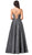 Dancing Queen - 2611 Sweetheart Lace Up Back Metallic Jersey Gown In Gray and Silver