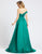 Ieena Duggal - 26124I One Shoulder Strap Sweetheart Gown In Green