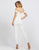 Ieena Duggal - 26141I Plunging Off-Shoulder Jumpsuit In White