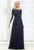 Feriani Couture -  Long Sleeve Beaded Illusion A-Line Evening Gown 26145 - 5 Pcs Navy in Sizes 12, 14 and 16; 2 Pcs Charcoal in Sizes 16 and 20, and 2 Pcs Black in Size 14 and 16 Available
