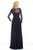 Feriani Couture - 26145 Dazzling Long Sleeve Evening Gown In Blue