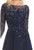 Feriani Couture -  Long Sleeve Beaded Illusion A-Line Evening Gown 26145 - 5 Pcs Navy in Sizes 12, 14 and 16; 2 Pcs Charcoal in Sizes 16 and 20, and 2 Pcs Black in Size 14 and 16 Available
